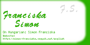 franciska simon business card